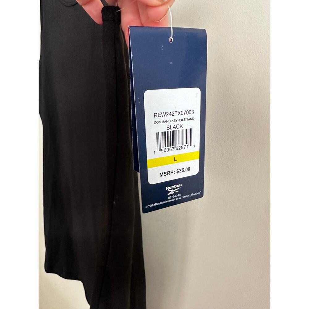 Reebok Command Keyhole Tank Black Large NWT Mesh Back - Picture 8 of 10